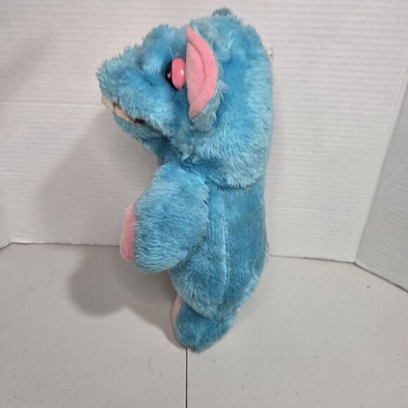 Vintage 1979 Romper Room Blue Hippopotamus Plush Stuffed Animal Super Rare - Picture 4 of 8